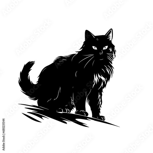 Graceful Cat Vector Illustration
