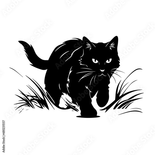 Graceful Cat Vector Illustration