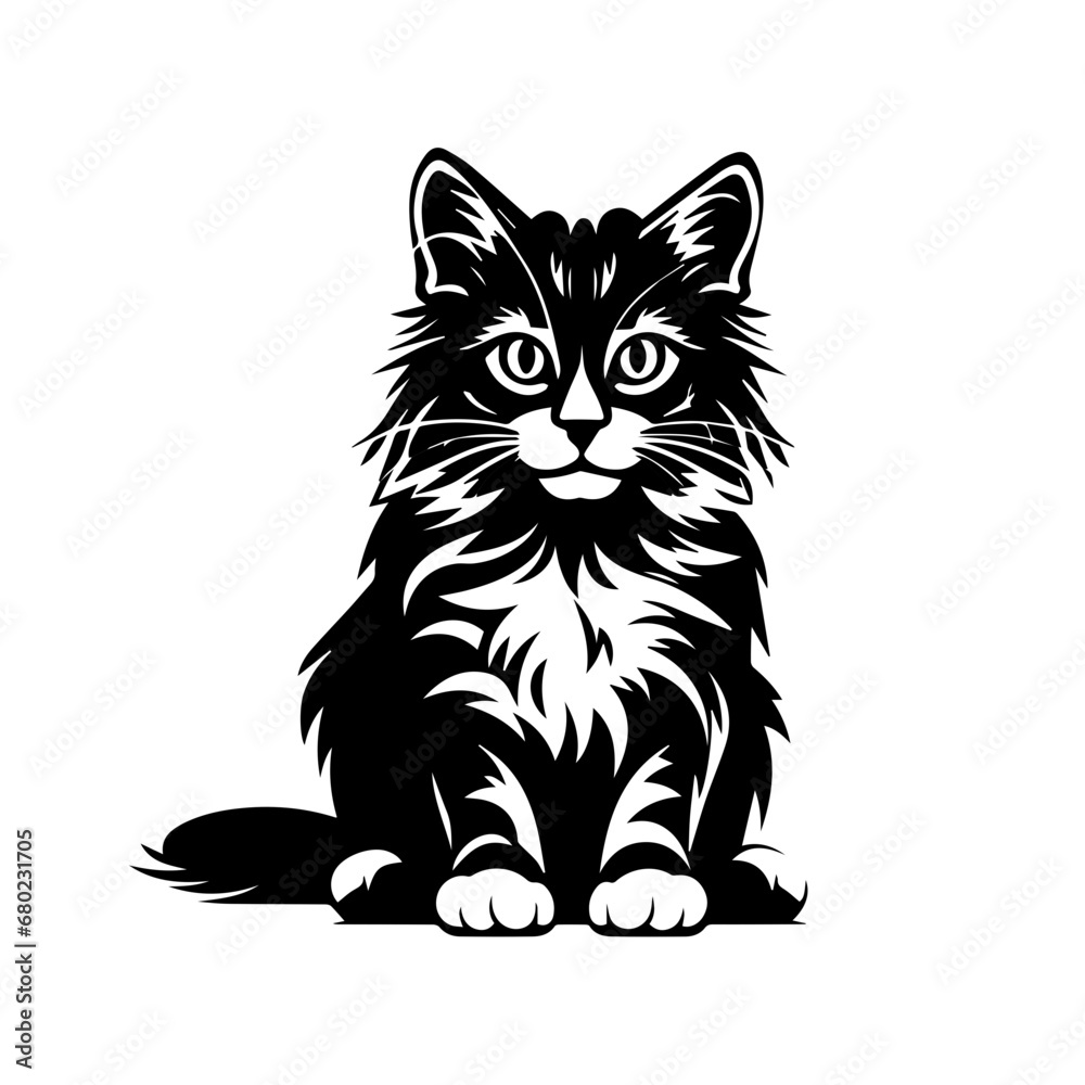 Graceful Cat Vector Illustration Graceful Cat Vector Illustration