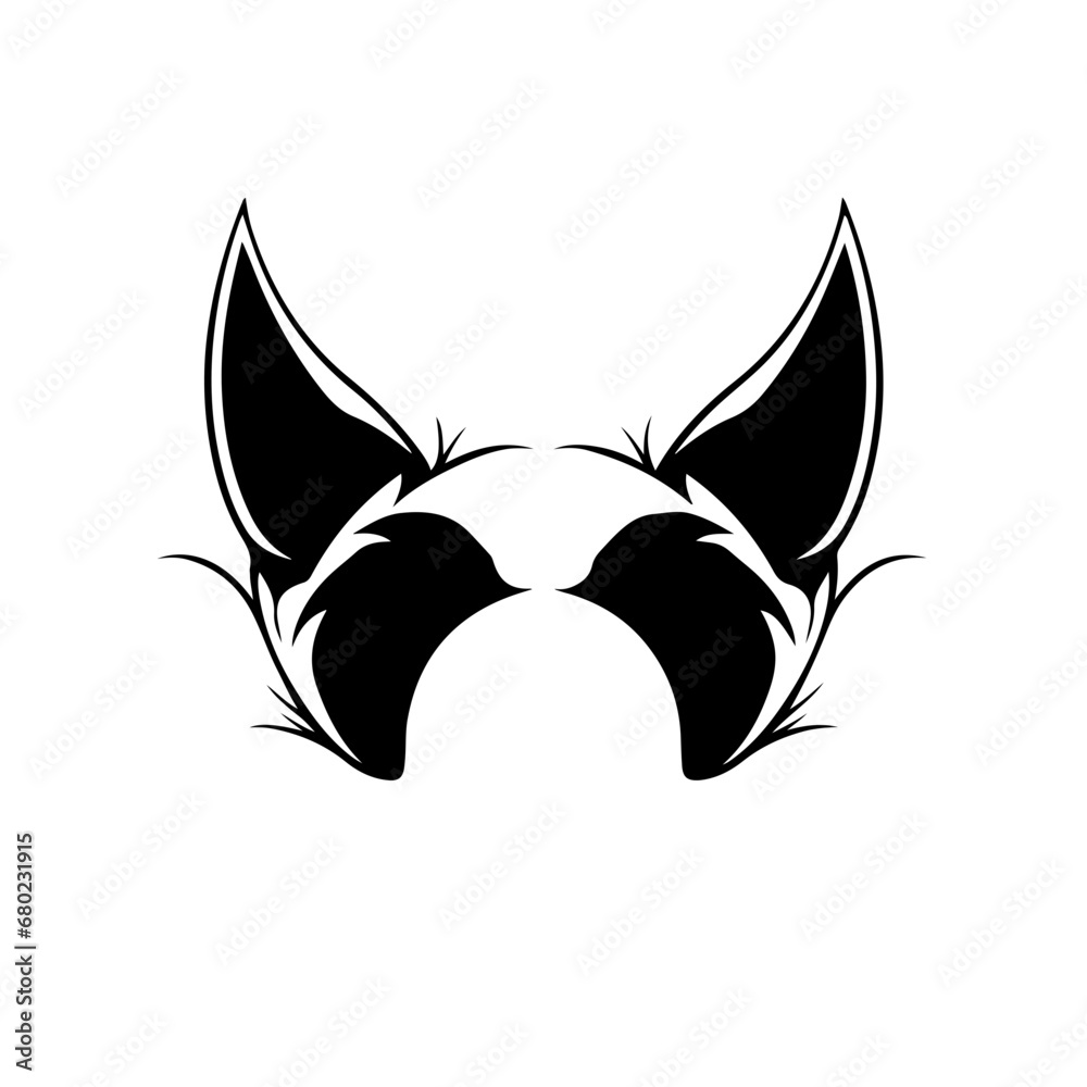 Whimsical Cat Ears Vector Illustration