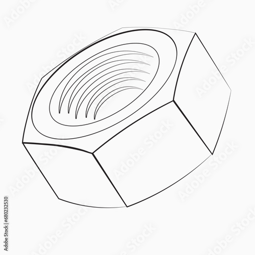 Screw nut vector illustration eps