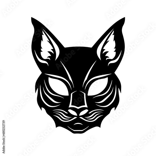 Cat Face Mask Vector Design