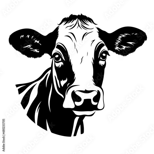 Gentle Cow Vector Illustration