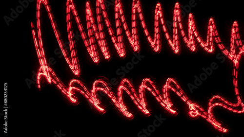 rot zacken leuchten Hintergrund farbenspiel effekt video layer visual glow wellen strömung