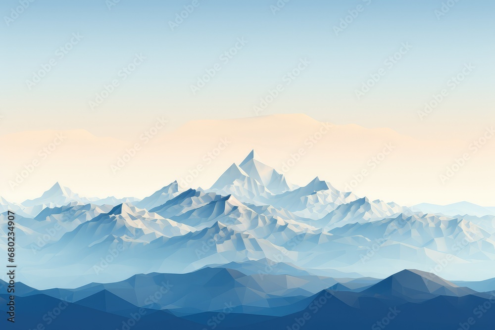 mountains in the morning