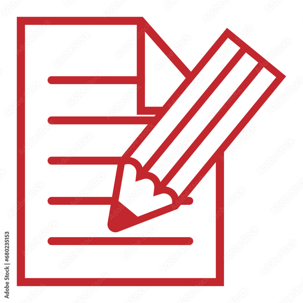 メモ書き、資料のアイコン 赤 メモ書き、資料のアイコン 赤