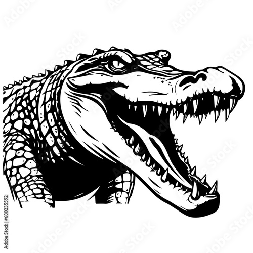 Stealthy Crocodile Vector Illustration © Mateusz