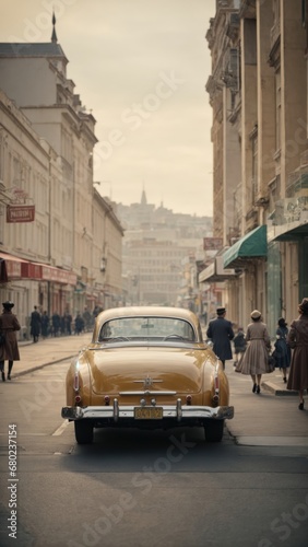 Old car in the city 