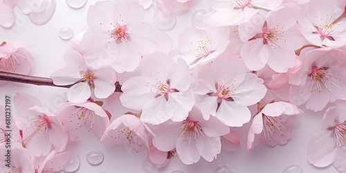 Sakura Close-Up Elegance - Cherry Blossoms in Detailed Close-Up - Capturing the Intricate Beauty of Each Sakura Flower 