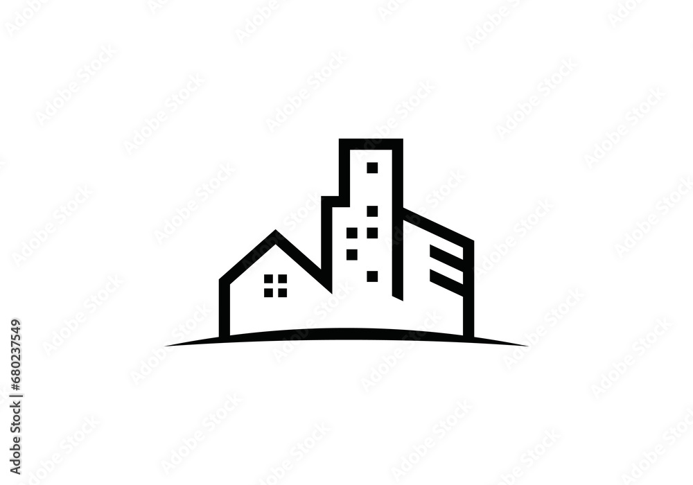 building tower logo design. simple modern line symbol vector
building tower logo design. simple modern line symbol vector