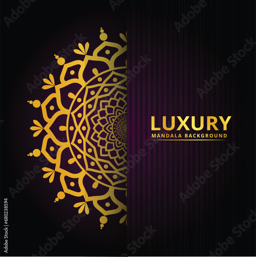 
Luxury golden Mandala Background Design Circular style ornament decoration