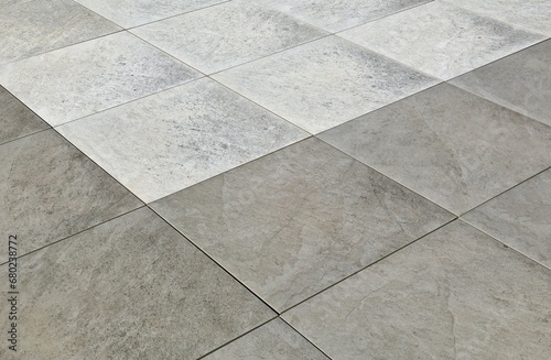 Wallpaper Mural Gray and white stoneware tiles, natural stone effect. Outdoor pavers. Background and texture. Torontodigital.ca