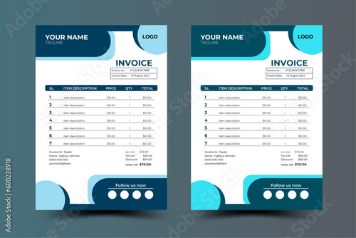 geometric architecture project invoice design
