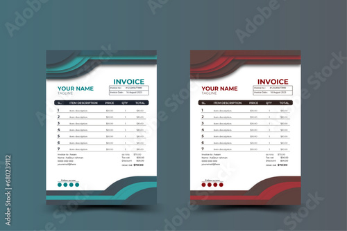 geometric architecture project invoice design
