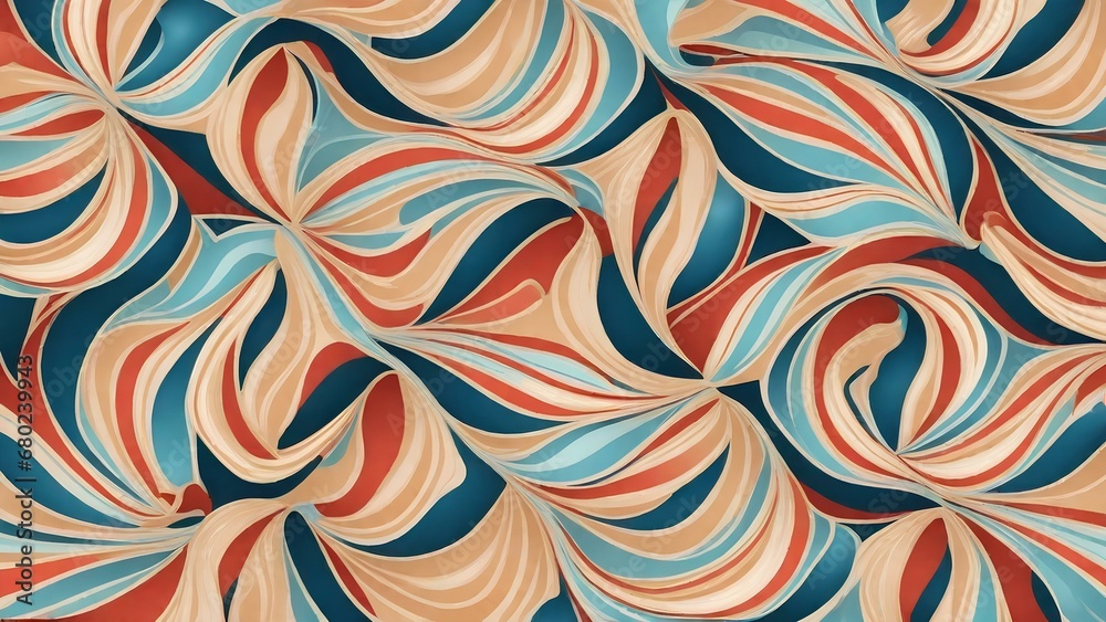 Obraz premium Abstract, Modern, and Minimalist Colorful Wavy Lines Background