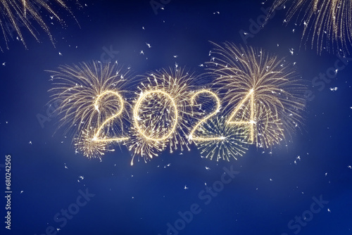 2024 Happy new year fireworks