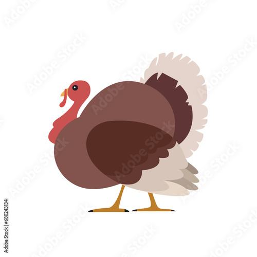 turkey emoji vector illustration flat design