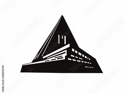 A Black And White Logo - big architects house logo