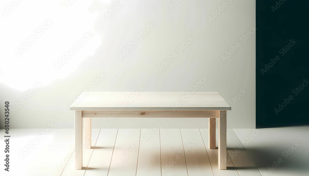 Sleek White Wooden Table for Elegant Displays Sleek White Wooden Table for Elegant Displays