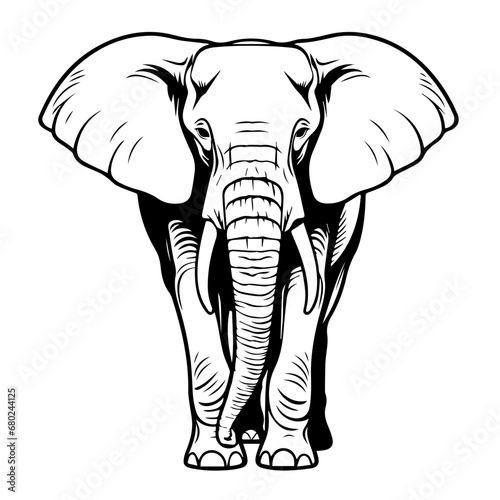 Majestic Elephant Vector Illustration