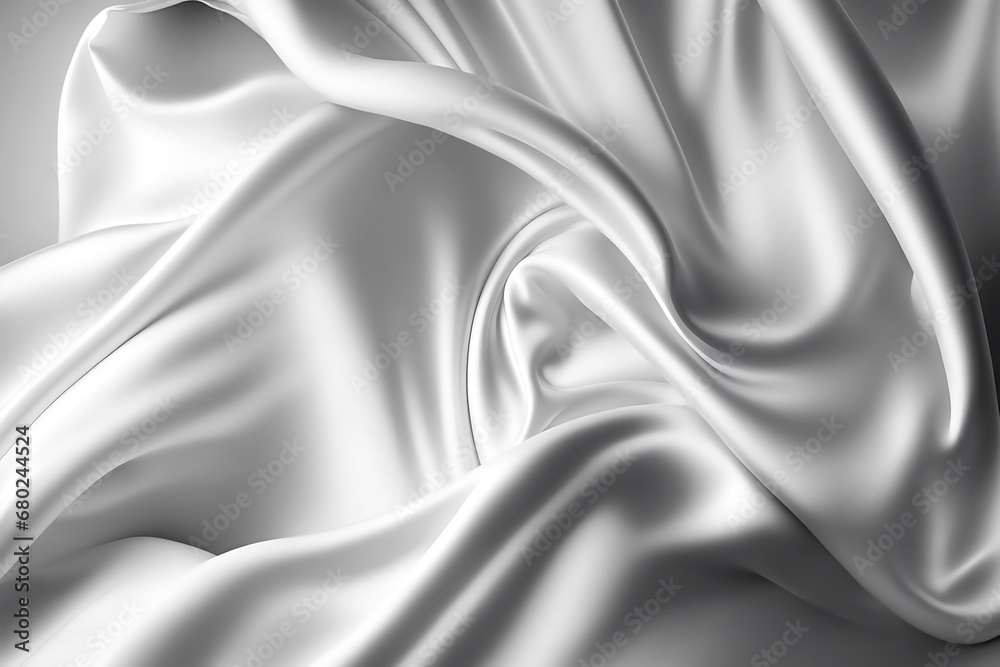 Obraz premium white silk satin background. Generative AI.
