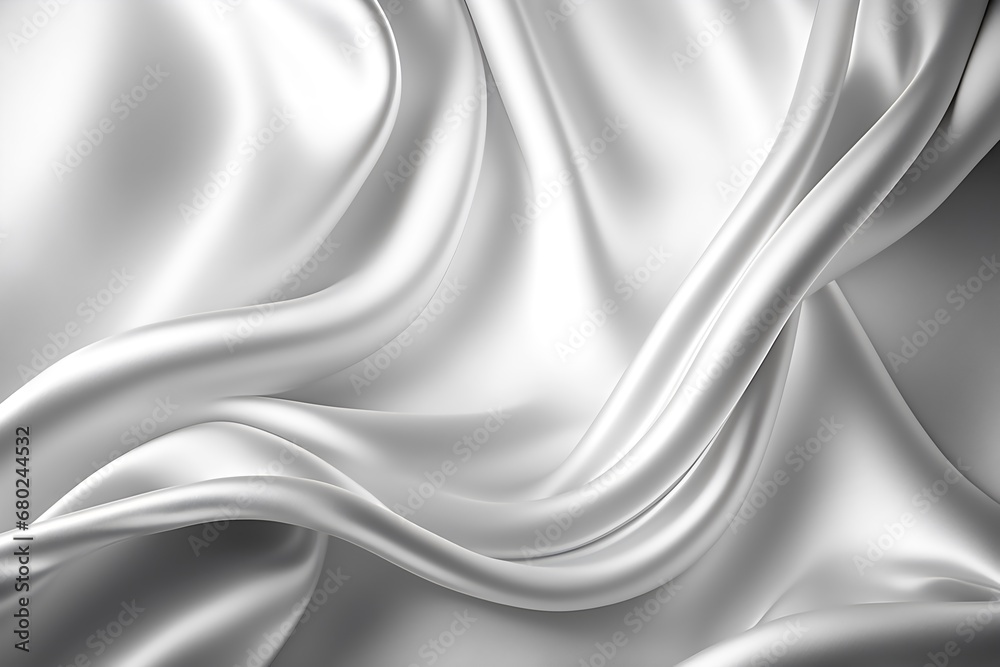 white silk satin background. Generative AI. white silk satin background. Generative AI.
