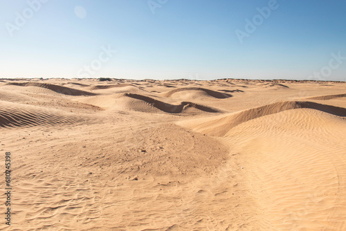 Desert sand dunes in Douz  Kebili  Tunisia