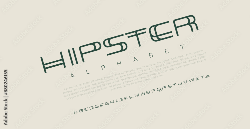 Modern minimal abstract alphabet fonts. Typography technology, electronic, movie, digital, music, future, logo creative font. vector illustration. - obrazy, fototapety, plakaty 