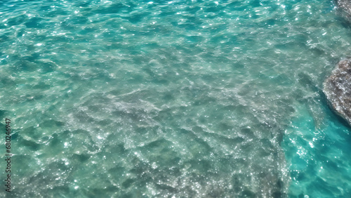 Summer clear water, shore, beach, sunlight, ripple reflection, transparency © SeanJVision