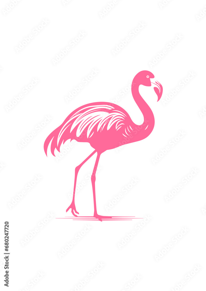 Tropical Flamingo Vector Illustration Tropical Flamingo Vector Illustration