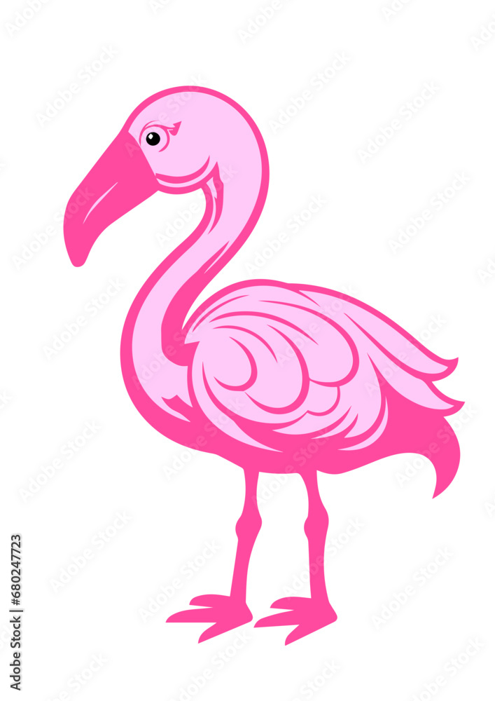 Tropical Flamingo Vector Illustration Tropical Flamingo Vector Illustration