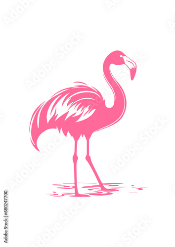 Tropical Flamingo Vector Illustration