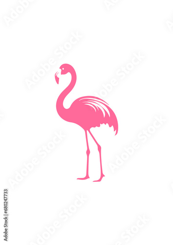 Tropical Flamingo Vector Illustration