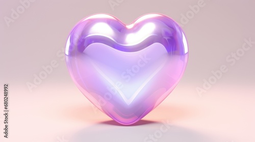 Inflated pink glossy heart shape balloon background. Valentine's, Mother's Day concept. Look like 3d. Cute Symbol of love. For card, party, design, flyer, poster, decor, banner, web, advertising.