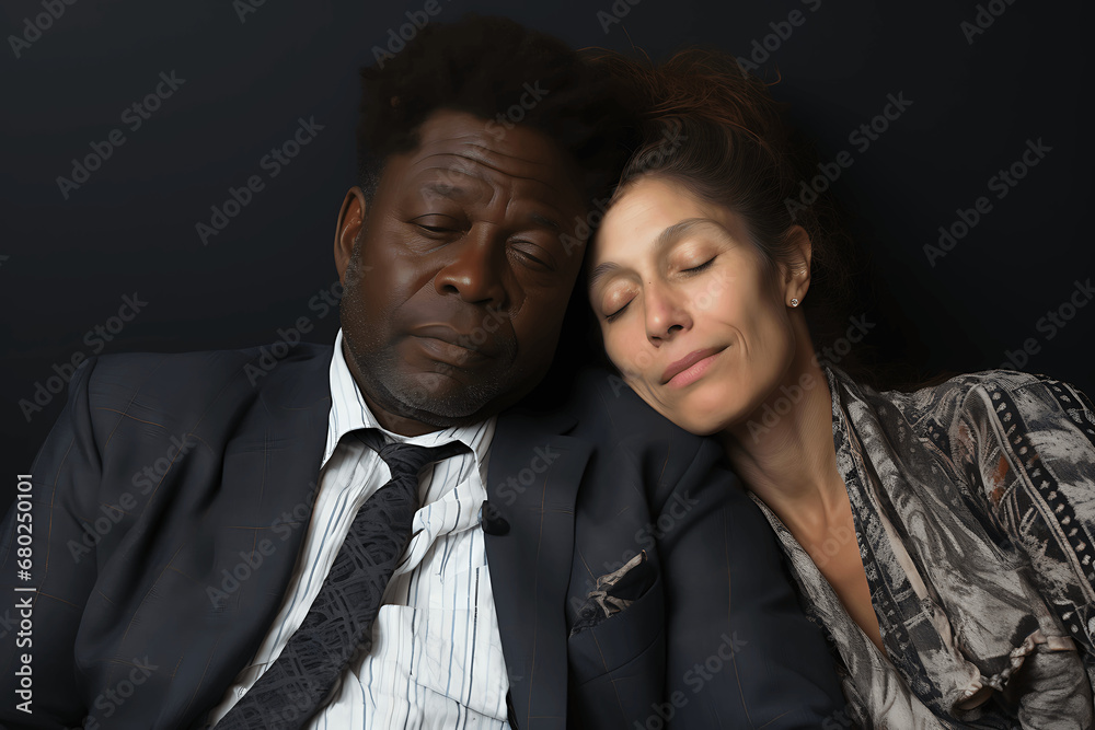 Hombre y mujer relajados