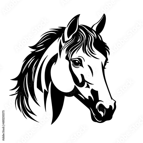 Fototapeta Naklejka Na Ścianę i Meble -  Majestic Horse Head Vector Illustration