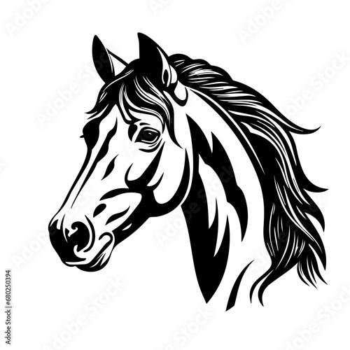 Fototapeta Naklejka Na Ścianę i Meble -  Majestic Horse Head Vector Illustration
