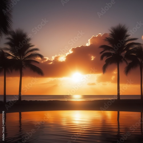 beautiful sunset over the sea beautiful sunset over the sea sunrise on the caribbean sea