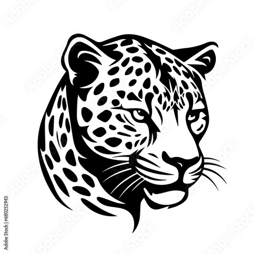 Striking Leopard Head Vector Illustration