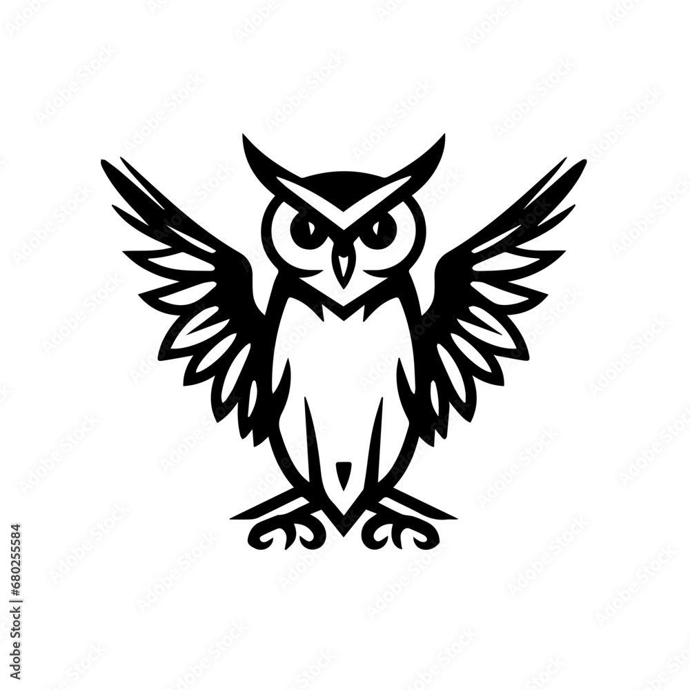 Elegant Owl Icon Vector Illustration Elegant Owl Icon Vector Illustration