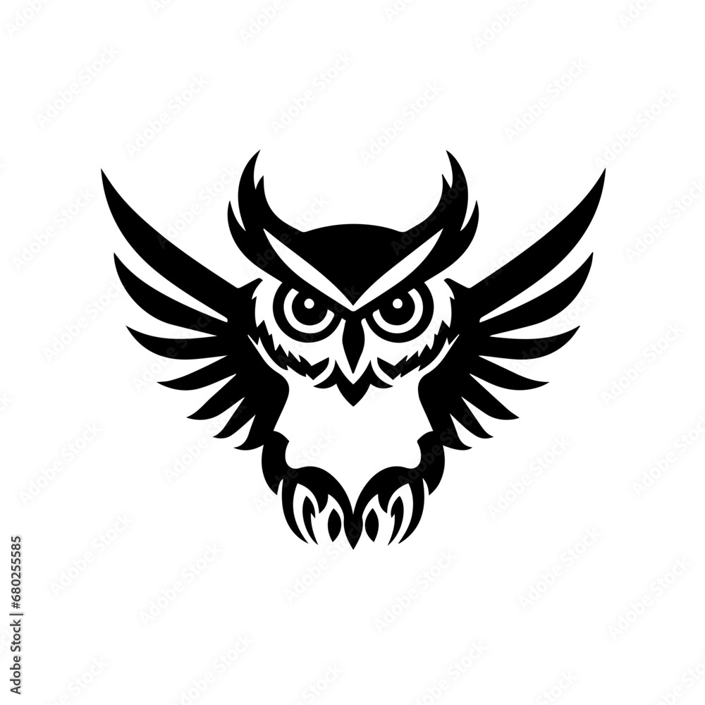 Elegant Owl Icon Vector Illustration Elegant Owl Icon Vector Illustration