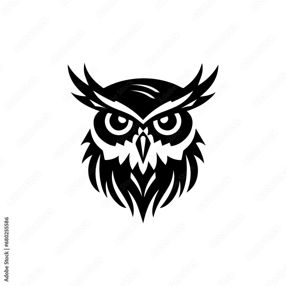 Elegant Owl Icon Vector Illustration