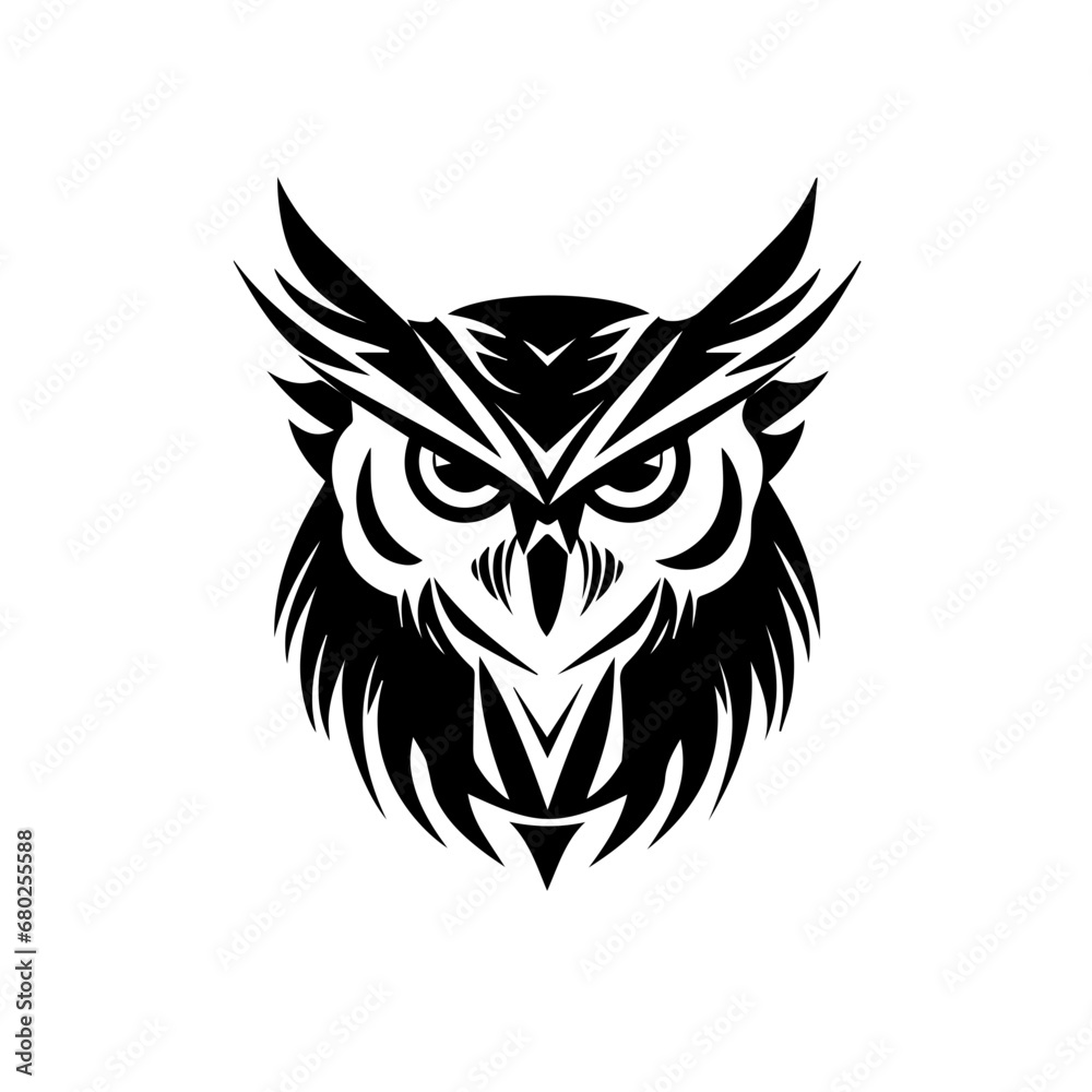 Elegant Owl Icon Vector Illustration