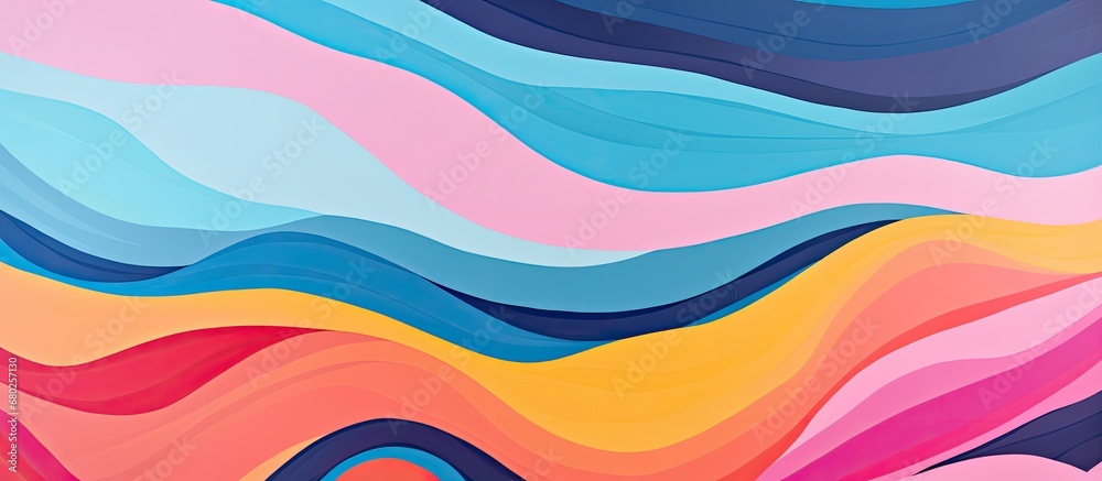 The abstract graphic design on the colorful wallpaper showcased the creative use of texture, where the brush strokes on the paper created a modern and visually appealing surface, with striped and wavy The abstract graphic design on the colorful wallpaper showcased the creative use of texture, where the brush strokes on the paper created a modern and visually appealing surface, with striped and wavy