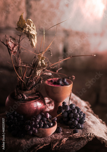 still life with grape