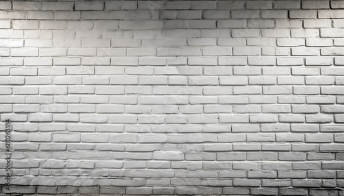 high resolution build panorama of fresh painted white bricks wall background