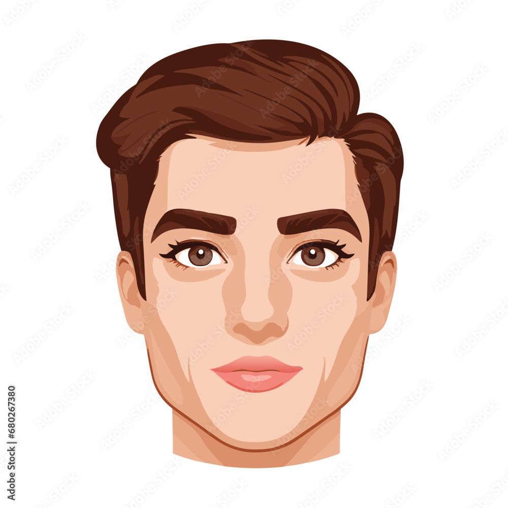 Cute Boy Face Vector. Cute Cartoon Men Vector Art. Cute Boy Face Vector. Cute Cartoon Men Vector Art.