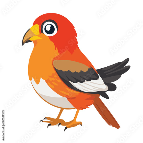 Bird Vector. Cute Bird Vector Illustration. Beautiful and cute multi-colored birds for any design