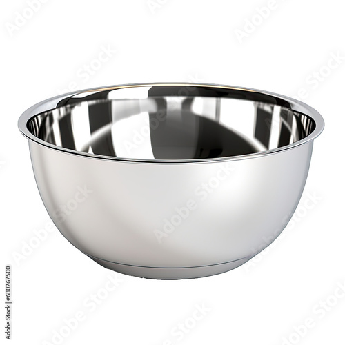 Metallic Mixing Bowl Isolated on white or transparent background