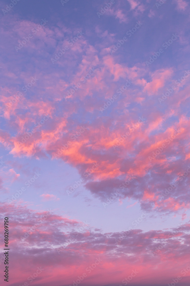 Sunrise, sunset pink blue evening sky with clouds background texture Sunrise, sunset pink blue evening sky with clouds background texture